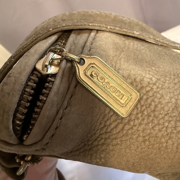 COACH Vintage Sonoma Tote Fishing Creel Crossbody Shoulder Bag Olive Green Sage - Picture 7 of 16